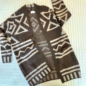 NWOT Dreamers by Debut Helena Cardigan Brown Cream M/L